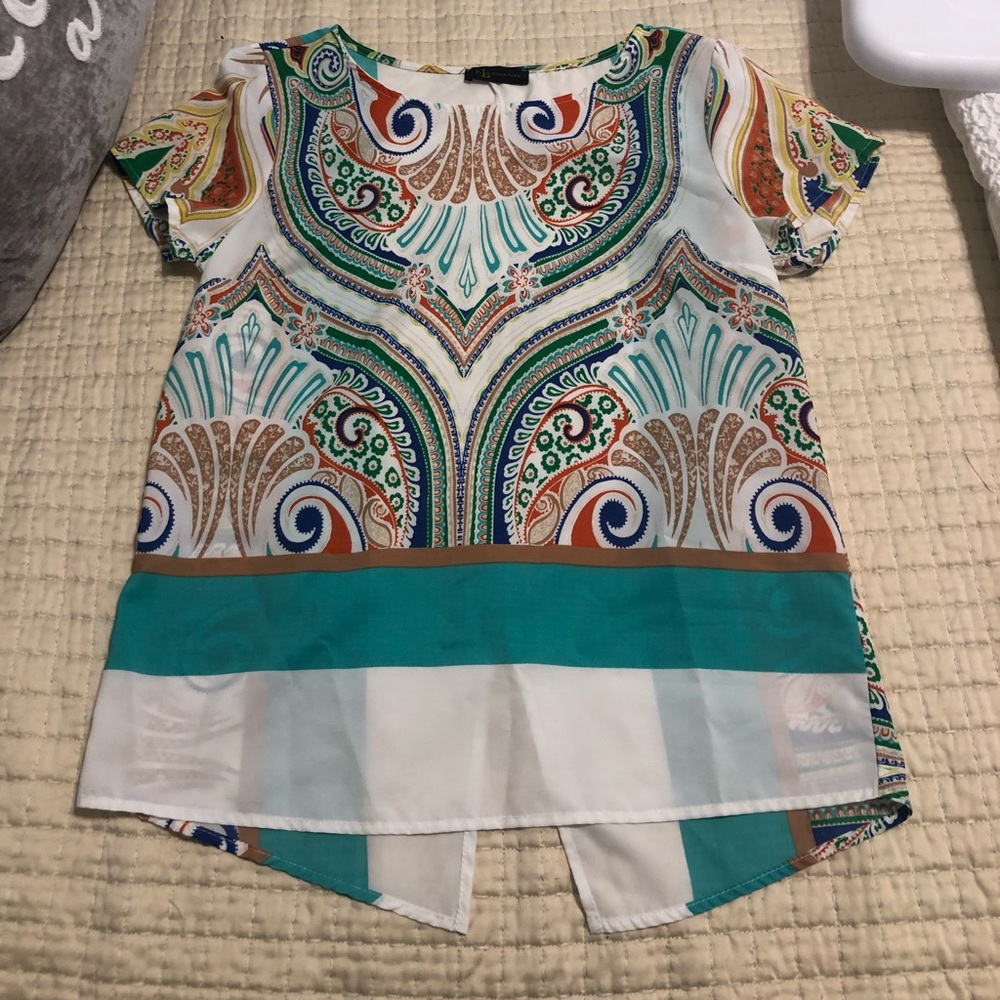 Multicolored Short Sleeve Top